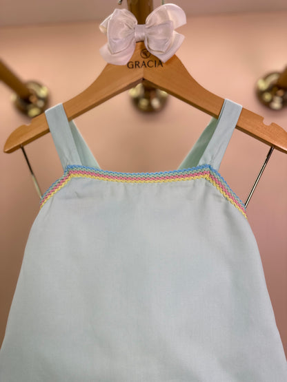 Vestido Infantil Algodão Jumper Verde Claro - Beabá