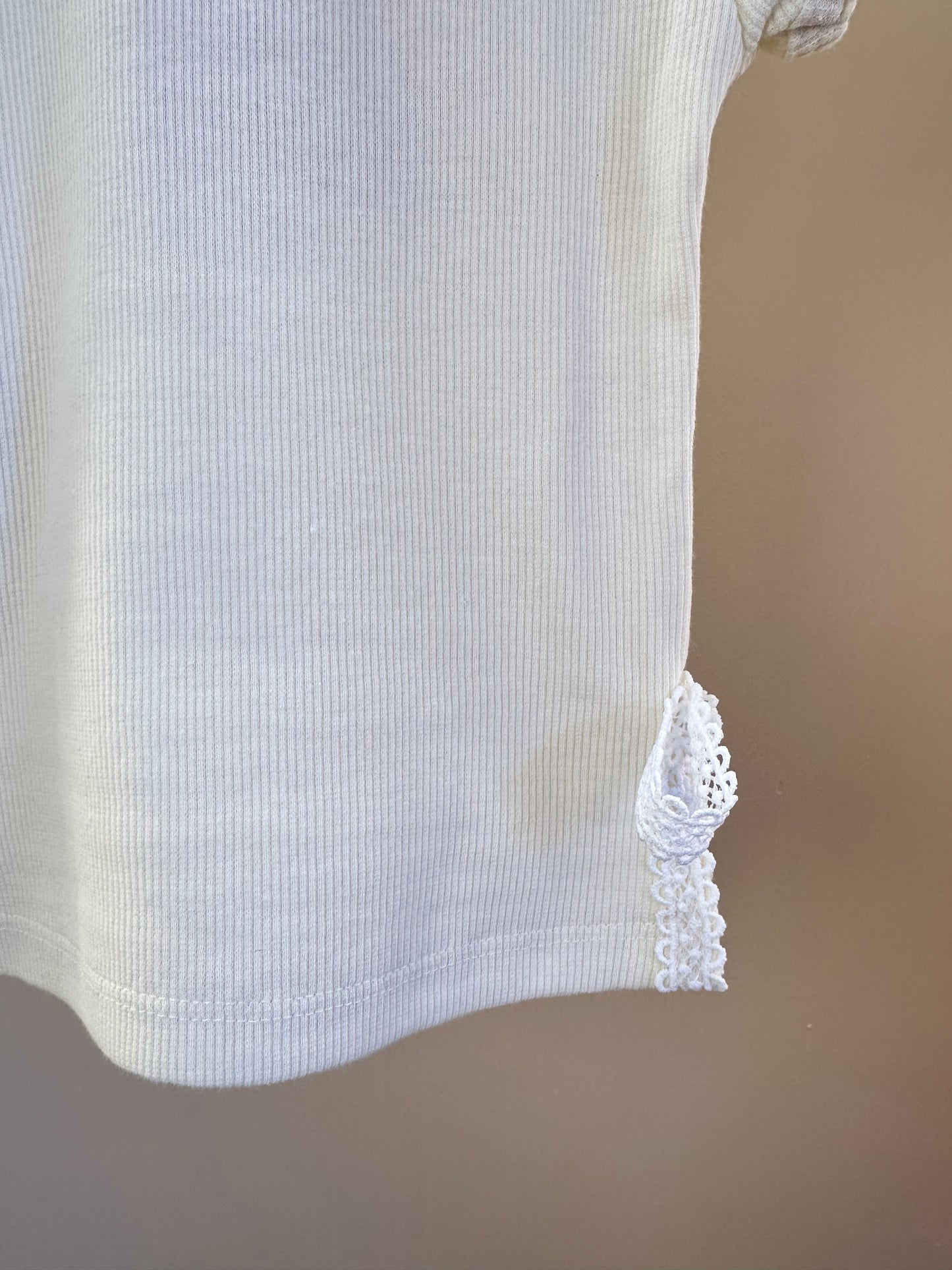 Blusa Infantil Off White de Renda nas Laterais - Gabriela Aquarela