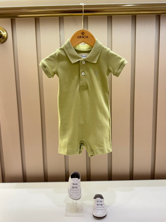 Macacão Bebê Polo MC Verde - Dudes