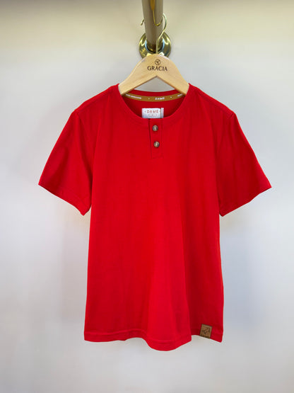 Camiseta Botões Vermelha - Dame