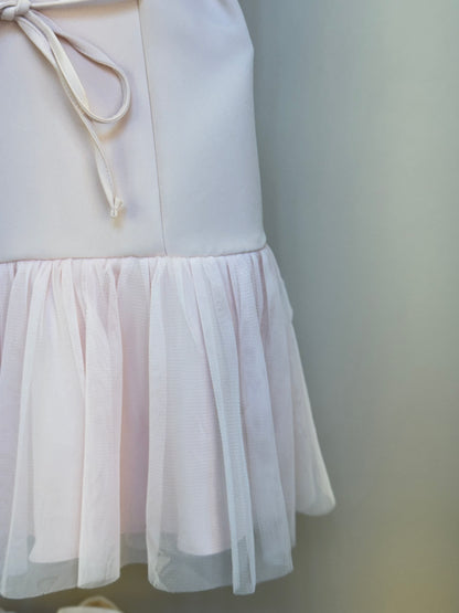 Vestido Infantil Afaiataria com Laço e Tule - Petit Cherie