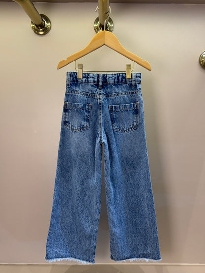 Calça Jeans Infantil Algodão Essential - Petit Cherie