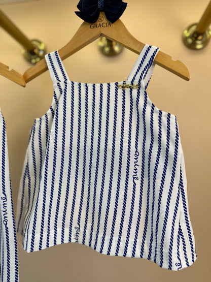 Conjunto Blusa e Calça Listra de Giz - Animê