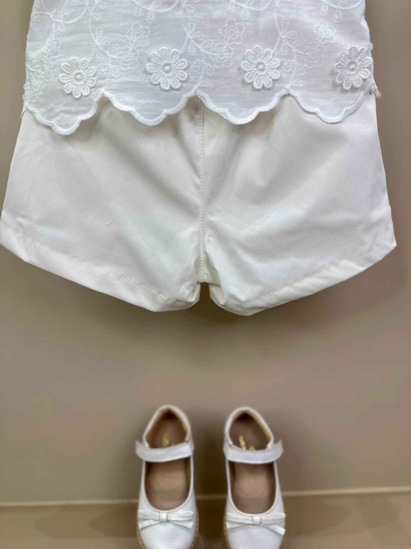 Conjunto Infantil Camisa Laise 3D com Barrado e Shorts Alfaiataria - Luluzinha