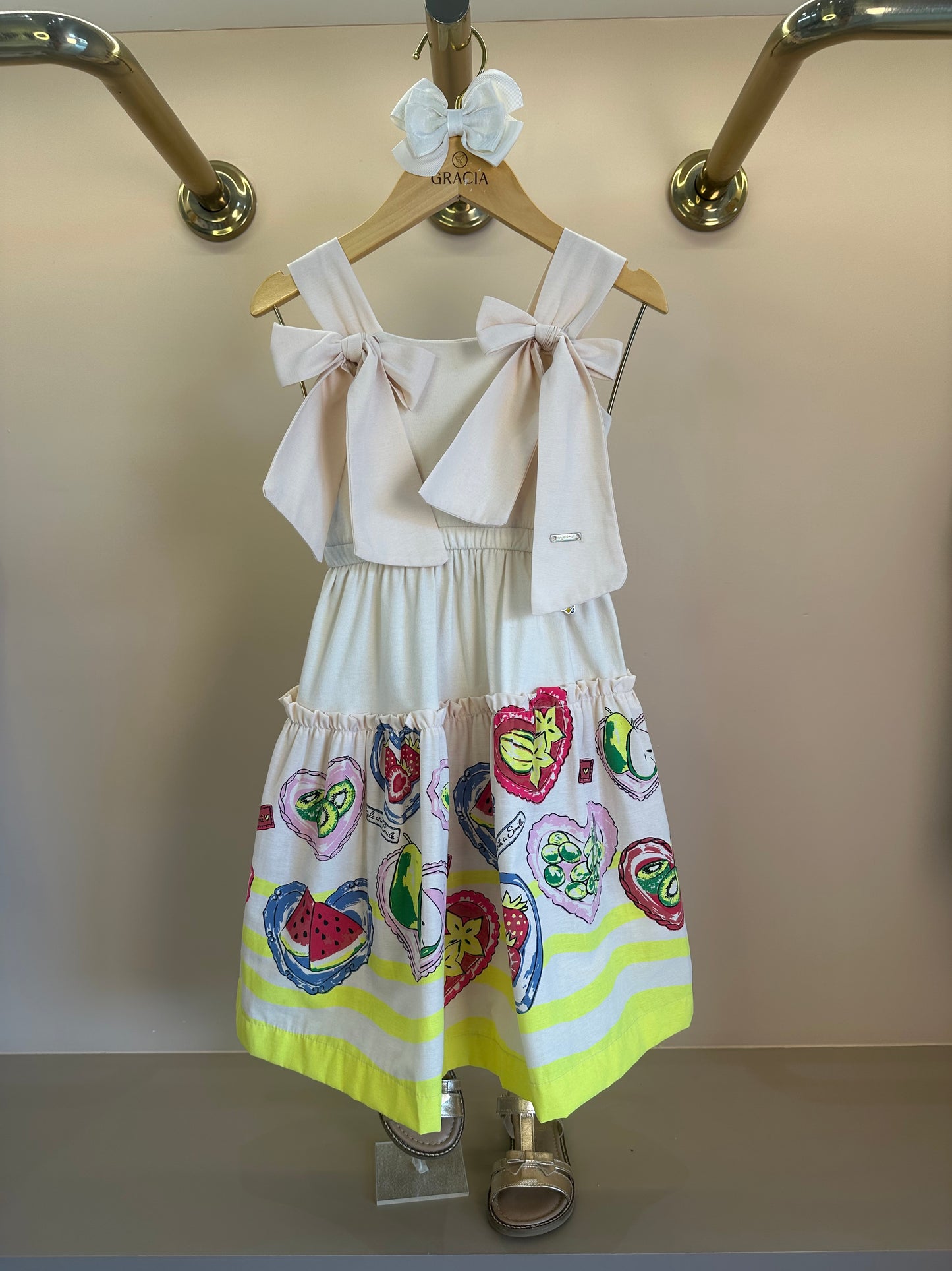 Vestido Infantil Laços & Frutas - Animê