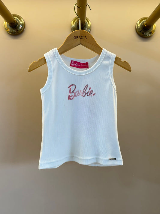 Regata Infantil Barbie Cristais Off White - Pituchinhus