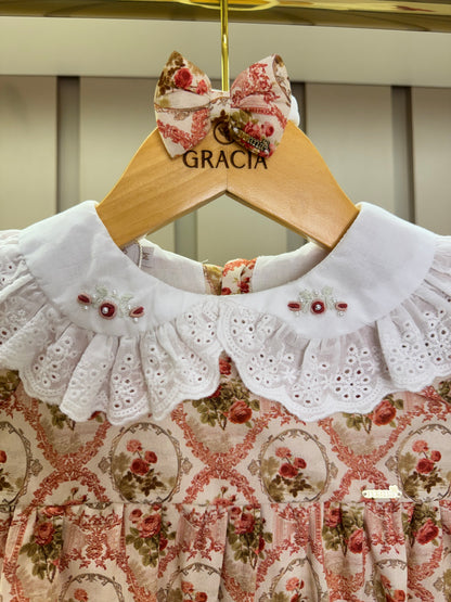 Pimpão Bebê Floral Provençal Gola Estampada - Roana