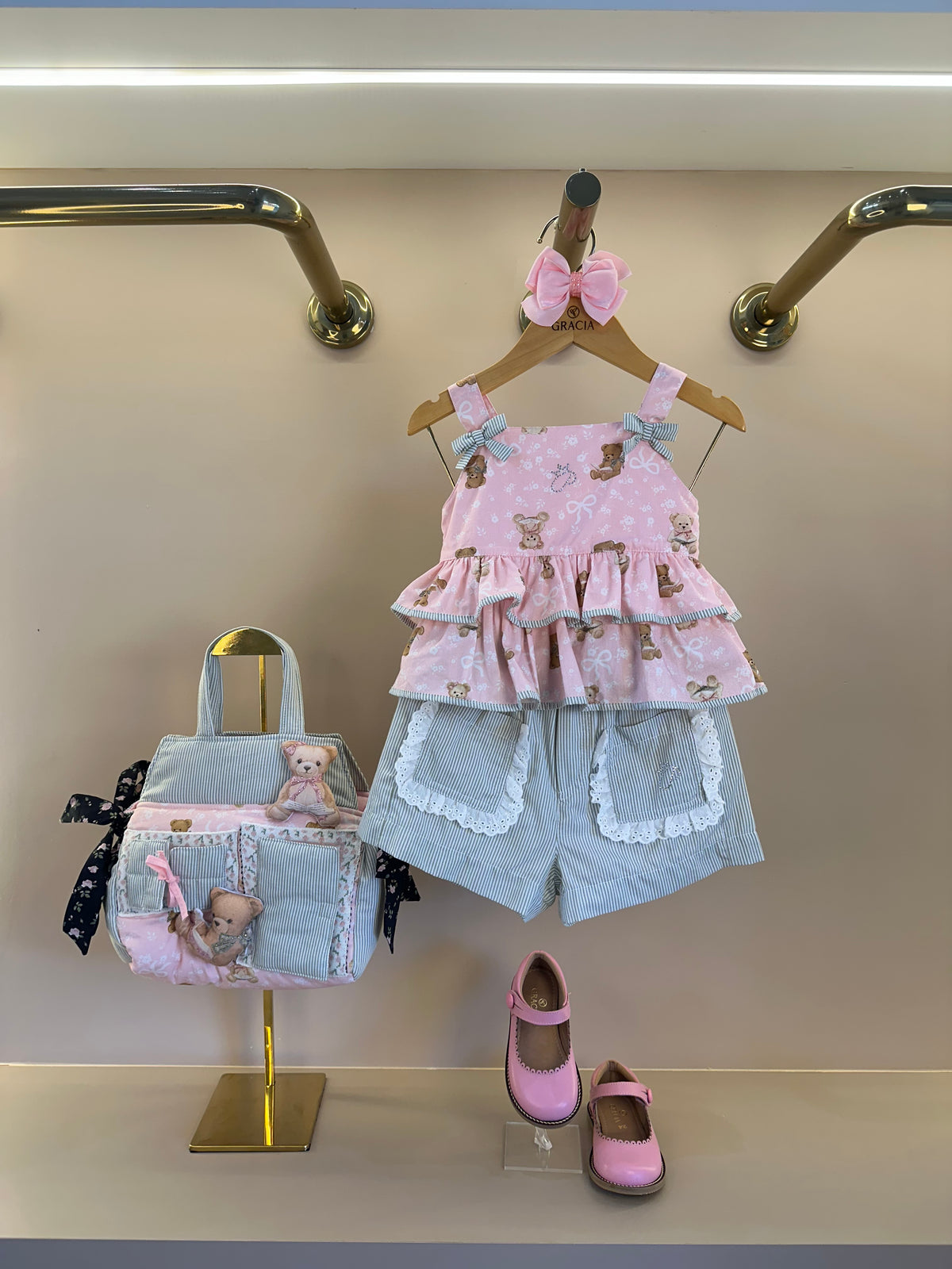 Bolsa Infantil Casinha Ursinhas Puffer - Pituchinhus
