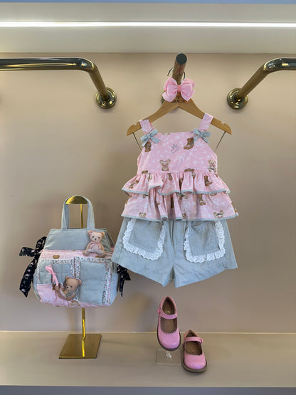 Bolsa Infantil Casinha Ursinhas Puffer - Pituchinhus