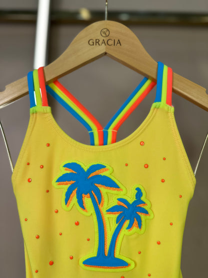 Maiô Infantil Talita Strass Tropical - Siri Kids