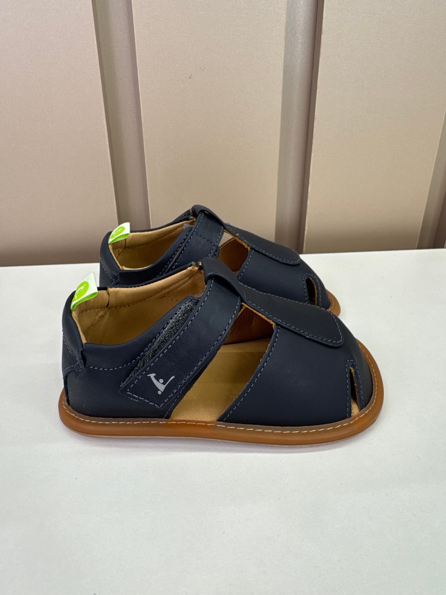 Sandália Bebê Couro Parky Navy - Tip Toey Joey