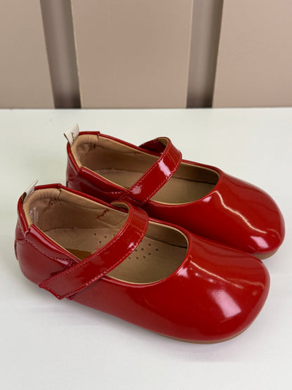 Sapatinho Bebê Dolly Couro Verniz Vermelho - Tip Toey Joey