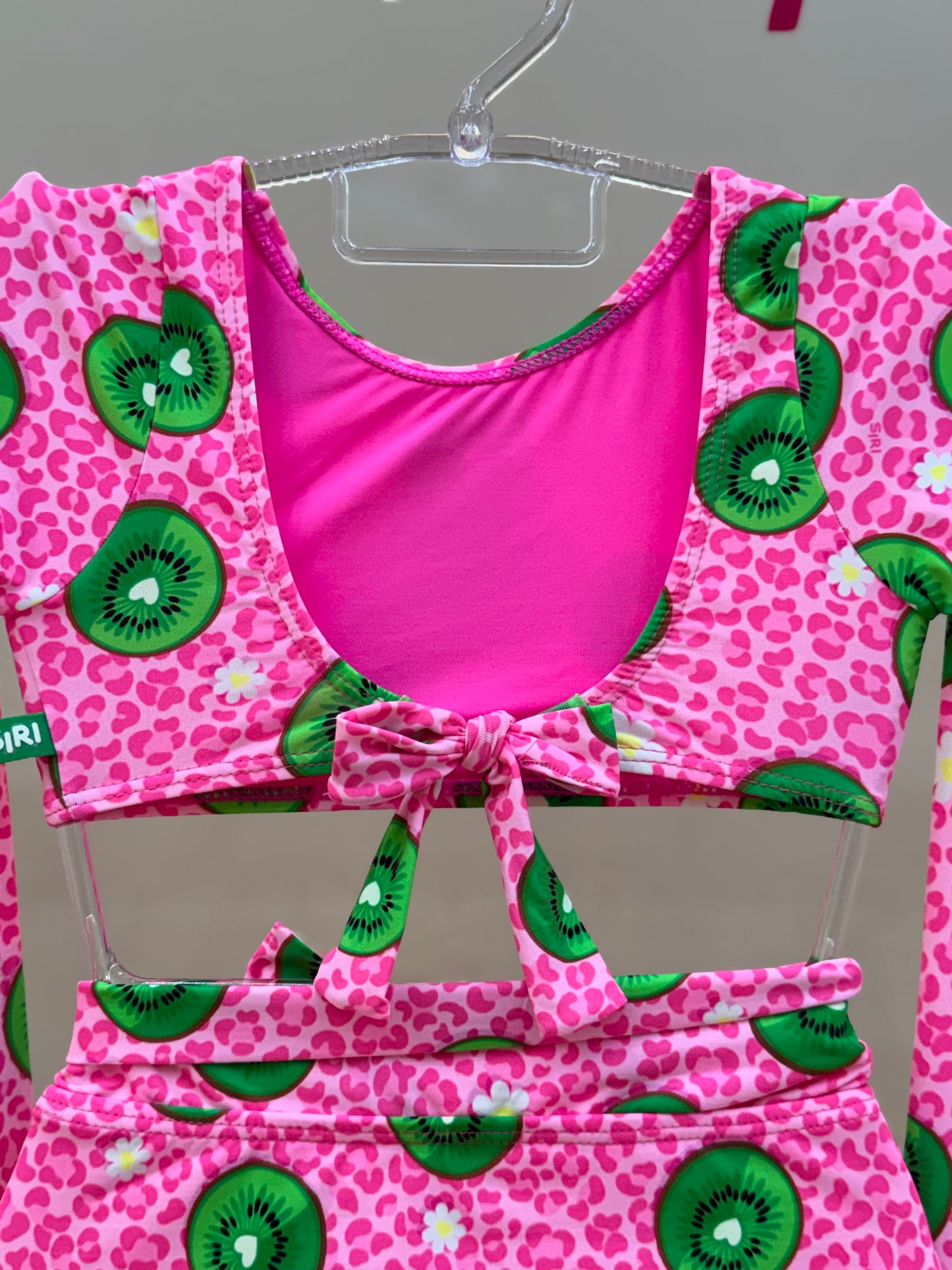Biquíni Infantil Cropped ML Thais Aplic Est Kiwi - Siri Kids