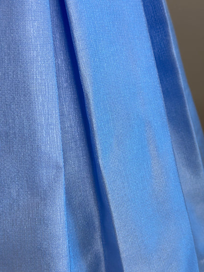 Vestido Infantil Festa Busto Bordado Lacinho Azul Claro - Petit Cherie
