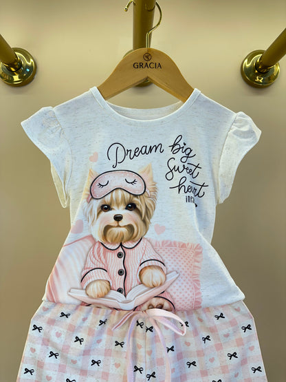 Pijama Infantil Blusa York Dream e Shorts Lacinhos - Infanti