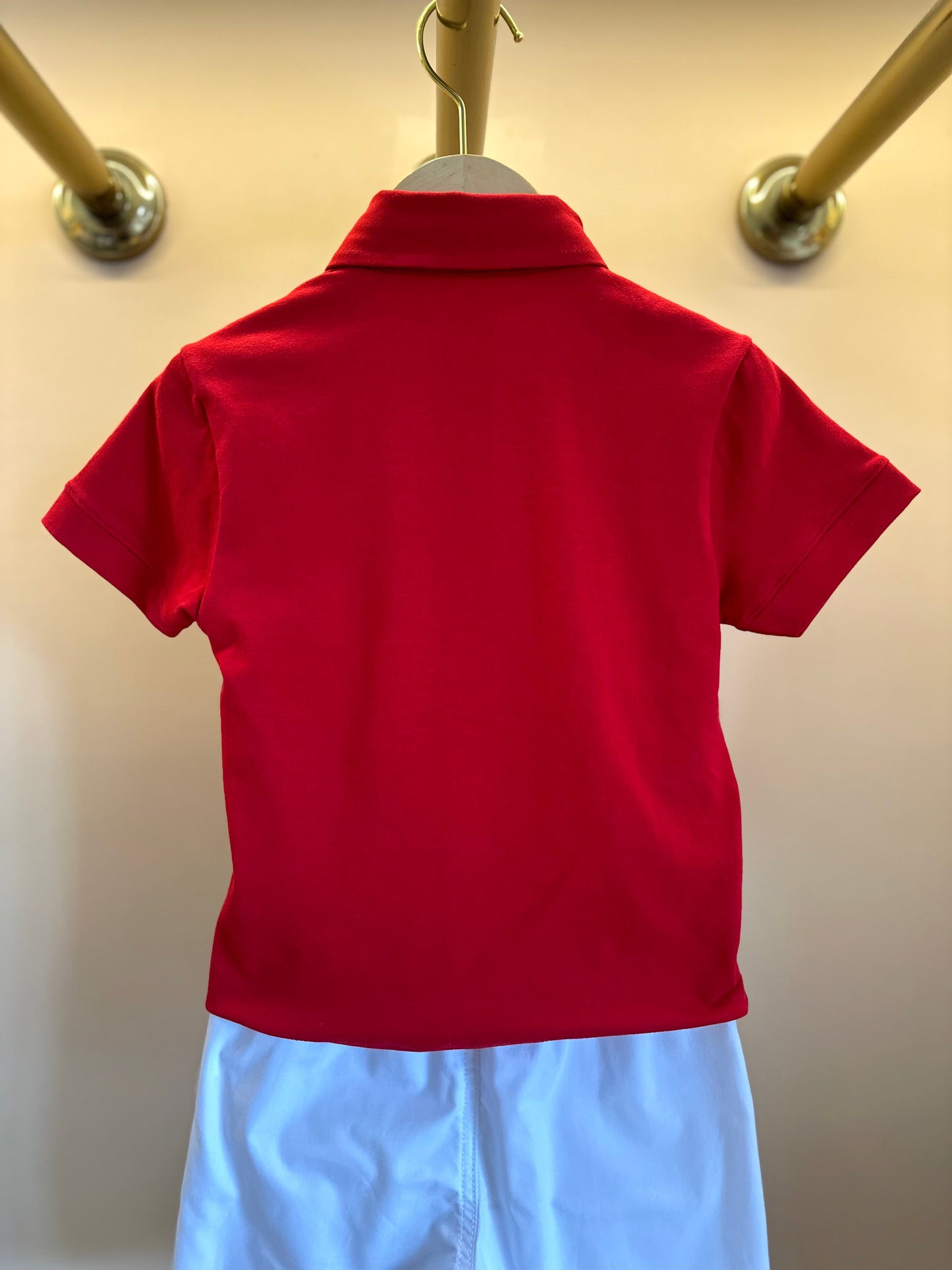 Conjunto Infantil Camiseta Polo e Bermuda Off White - Youccie