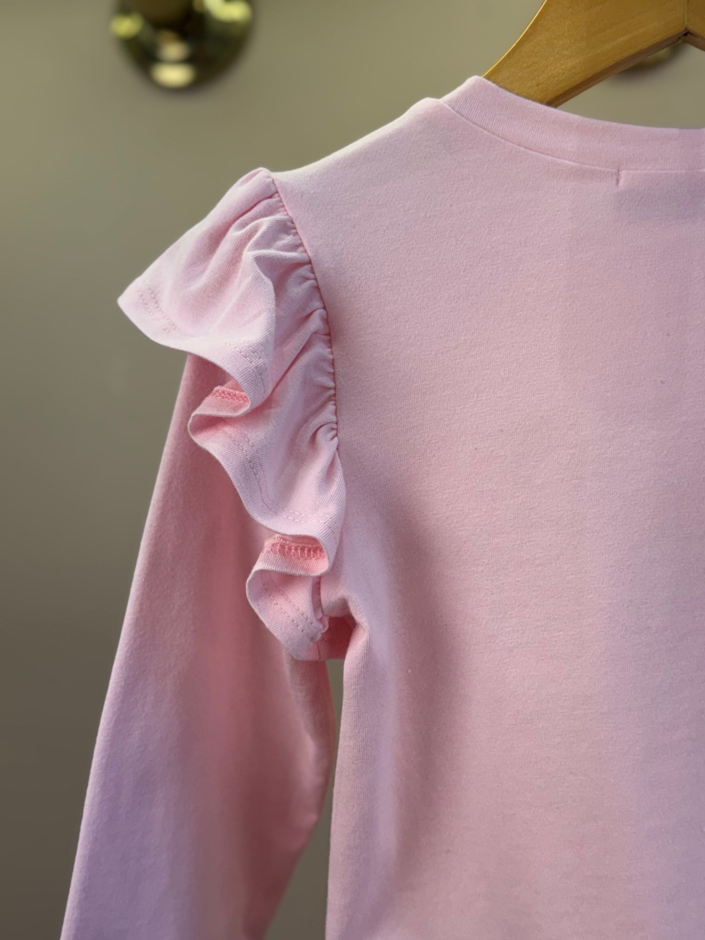 Blusa Infantil Manga Longa Com Laço Rosa - Luluzinha