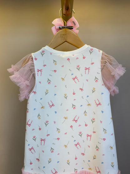 Vestido Infantil Carrossel Com Tule Rosa - Petit Cherie