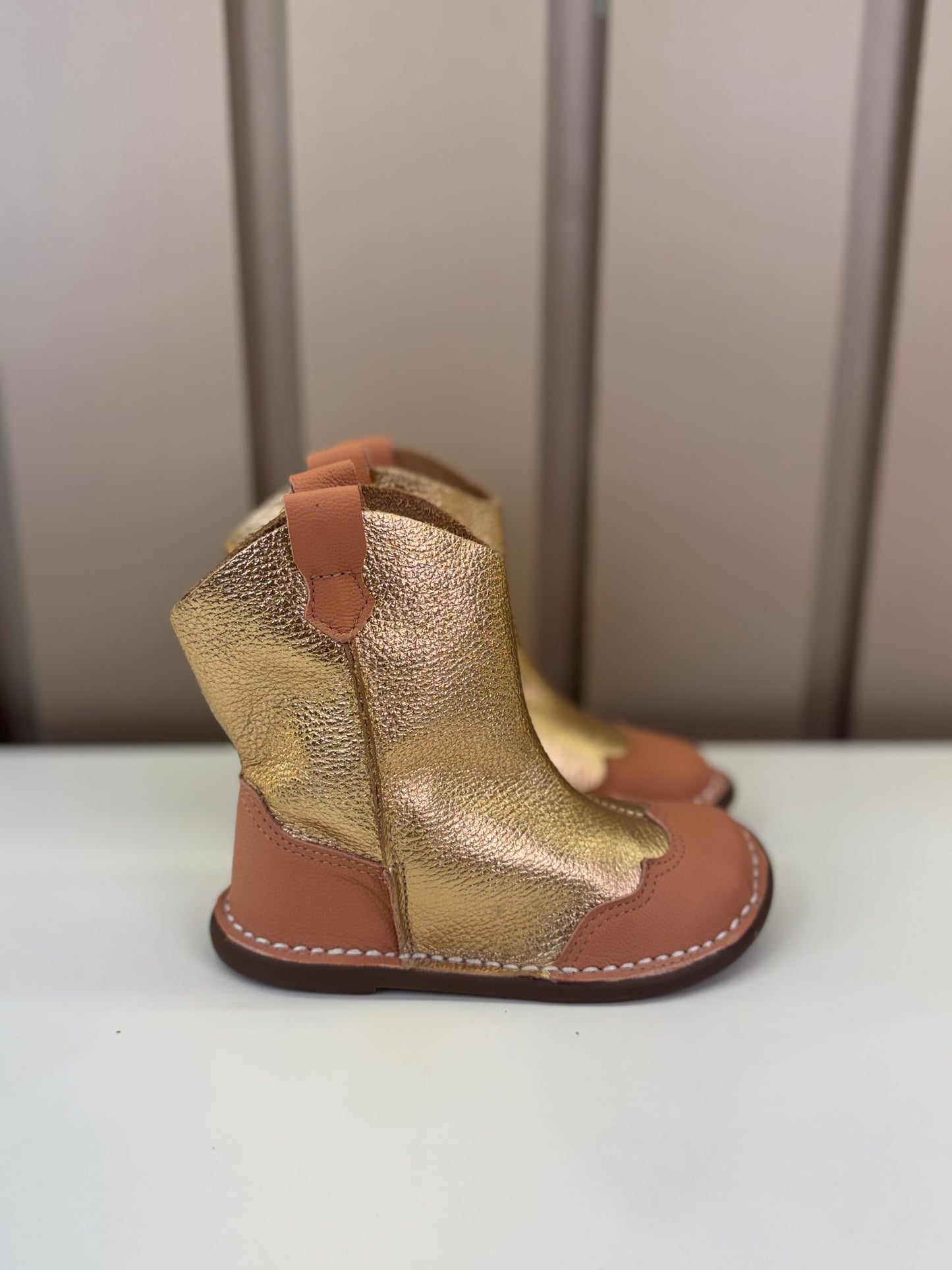Bota Infantil Cow Peach e Cobre - Petit Cheval