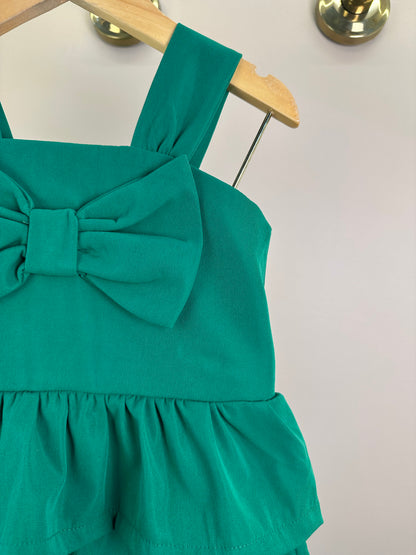 Conjunto Infantil  Blusa com Laço em Sarja e Short Sarja - Mon Sucre
