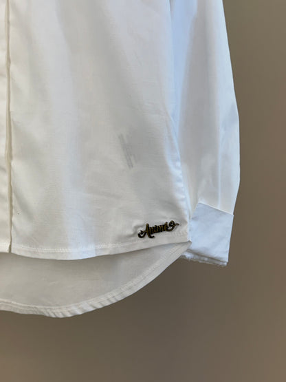 Camisa Infantil Gola Babados Rendas Off White - Animê