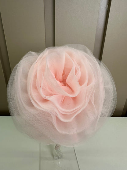 Arquinho Infantil Maxi Flor Tule Rosa Baby - Pituchinhus