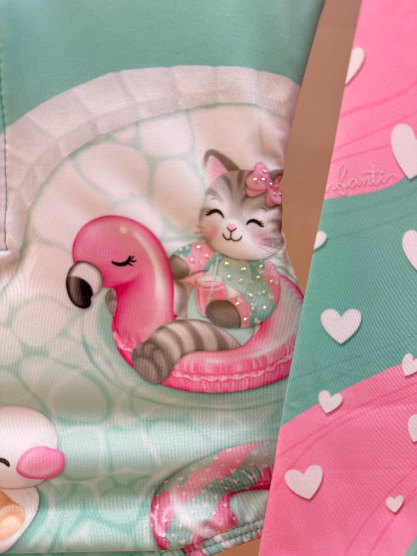 Maiô Infantil Bichinhos Corações - Infanti