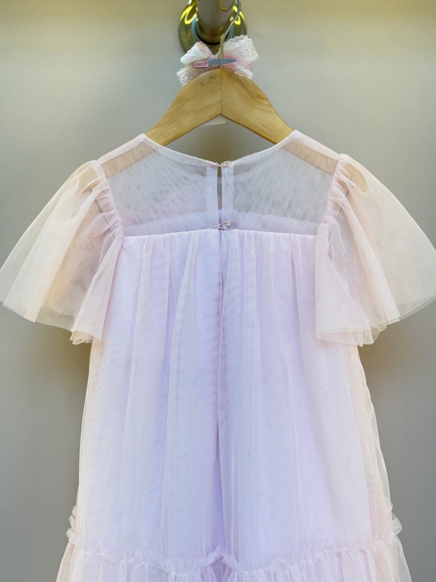 Vestido Infantil Trapézio Tule com Laço - Petit Cherie