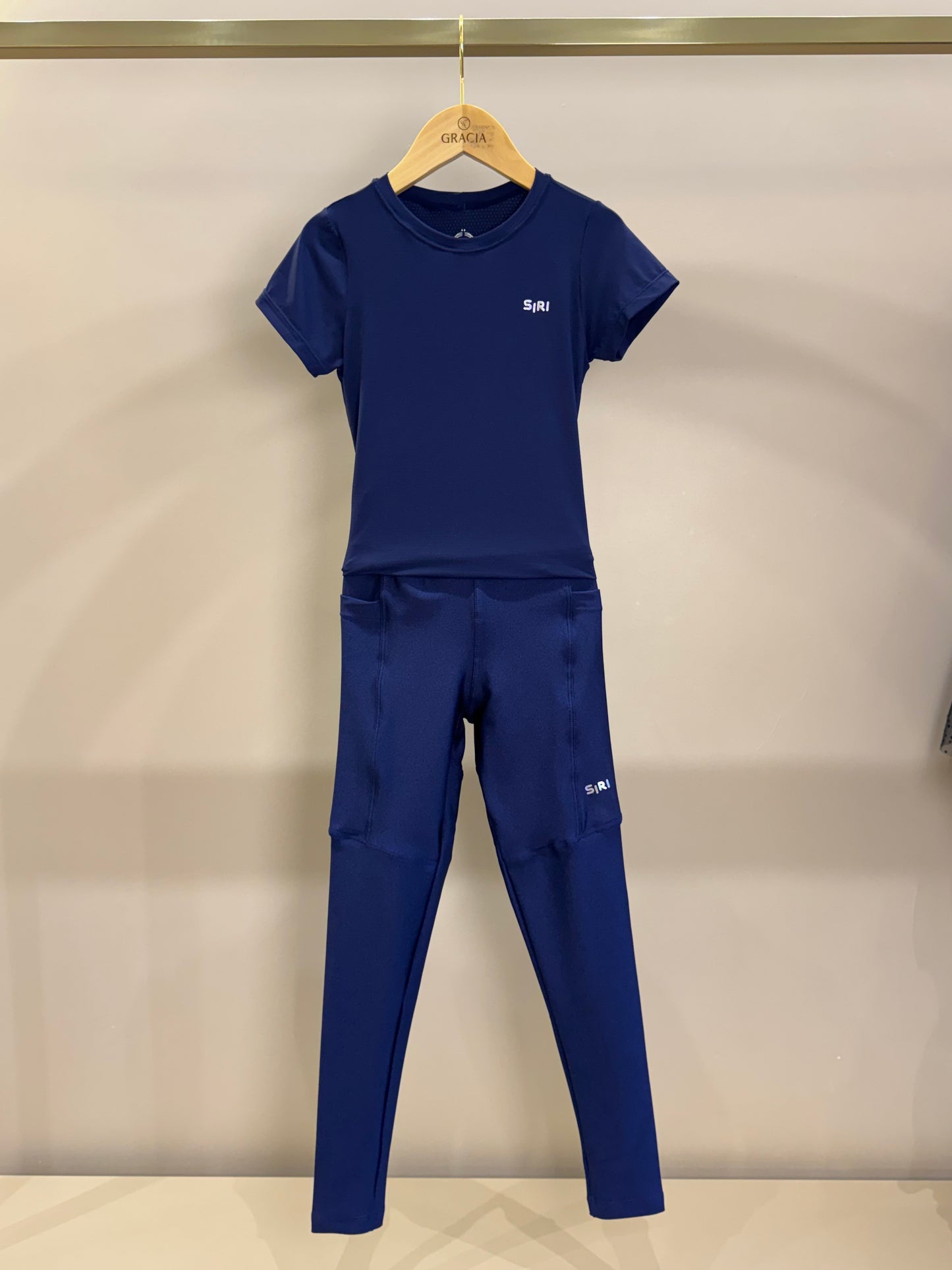 Conjunto Infantil Blusa Maria New Trip Marinho e Legging Fuseau Soraia Trilobal Marinho - Siri Sport