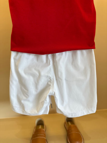 Conjunto Infantil Camiseta Polo e Bermuda Off White - Youccie