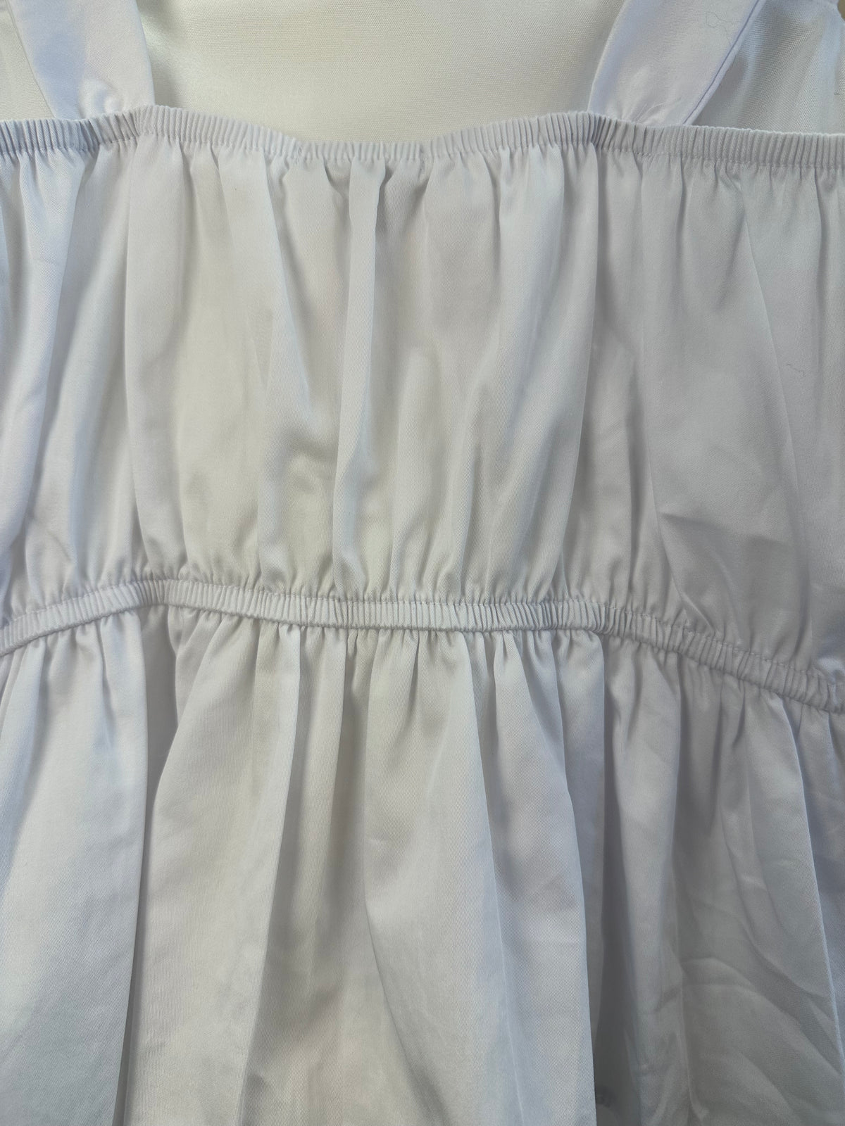 Blusa Teen Cropped Tricoline Peplum - Vanilla Cream