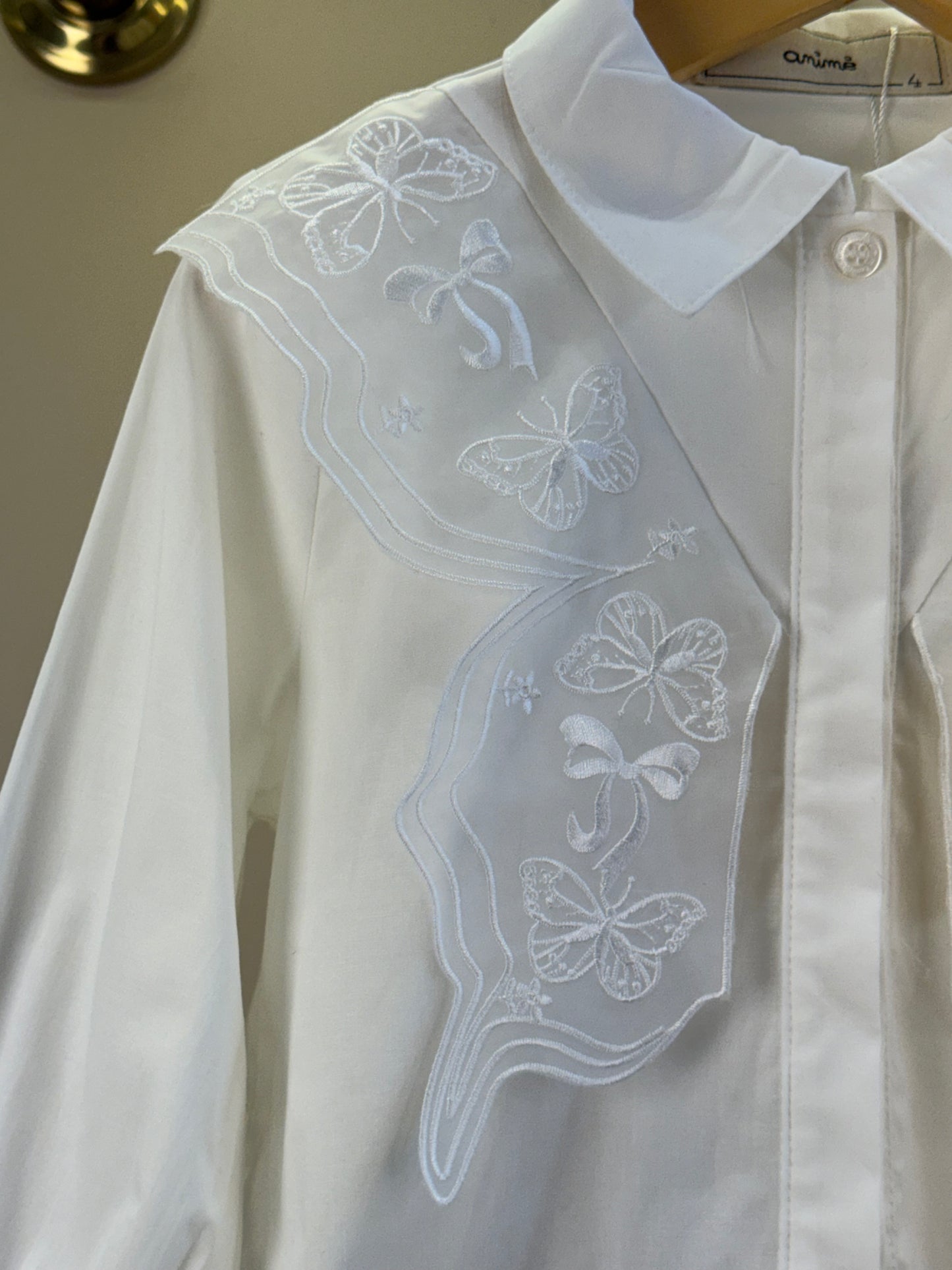 Camisa Infantil Conceito Borboleta Off White - Animê