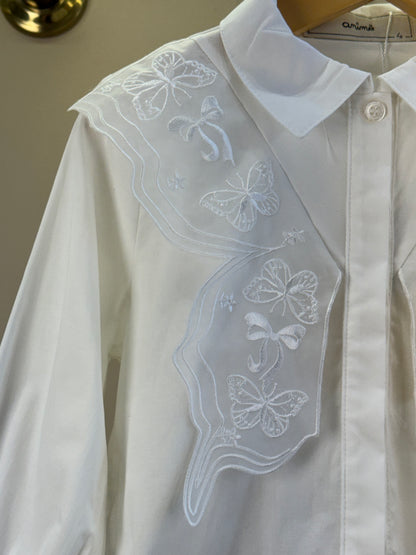 Camisa Infantil Conceito Borboleta Off White - Animê