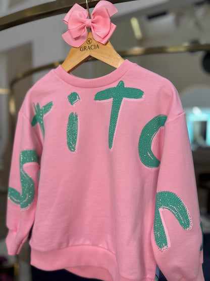 Casaco de Moletom Infantil Stitch Blossom - Animê