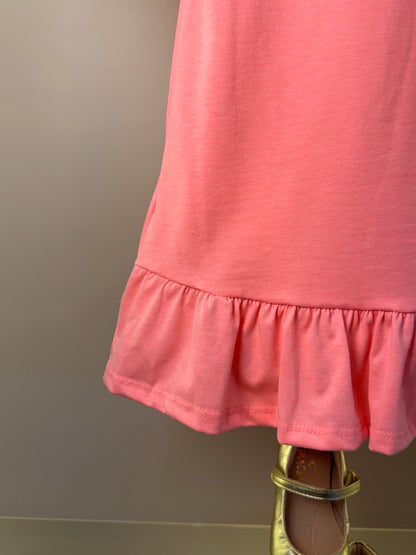 Vestido Infantil Rosa Neon Gatinha e Bolsinha Transversal Colorida - Infanti