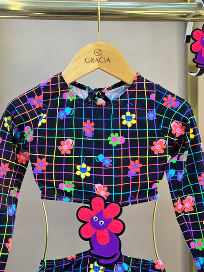 Maiô Infantil Antonela Cats -Siri Kids