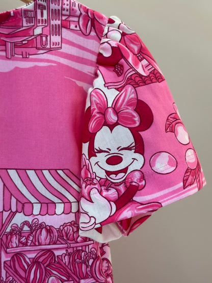 Conjunto Infantil  Blusa Minnie Mundo e Saia Minnie - Animê