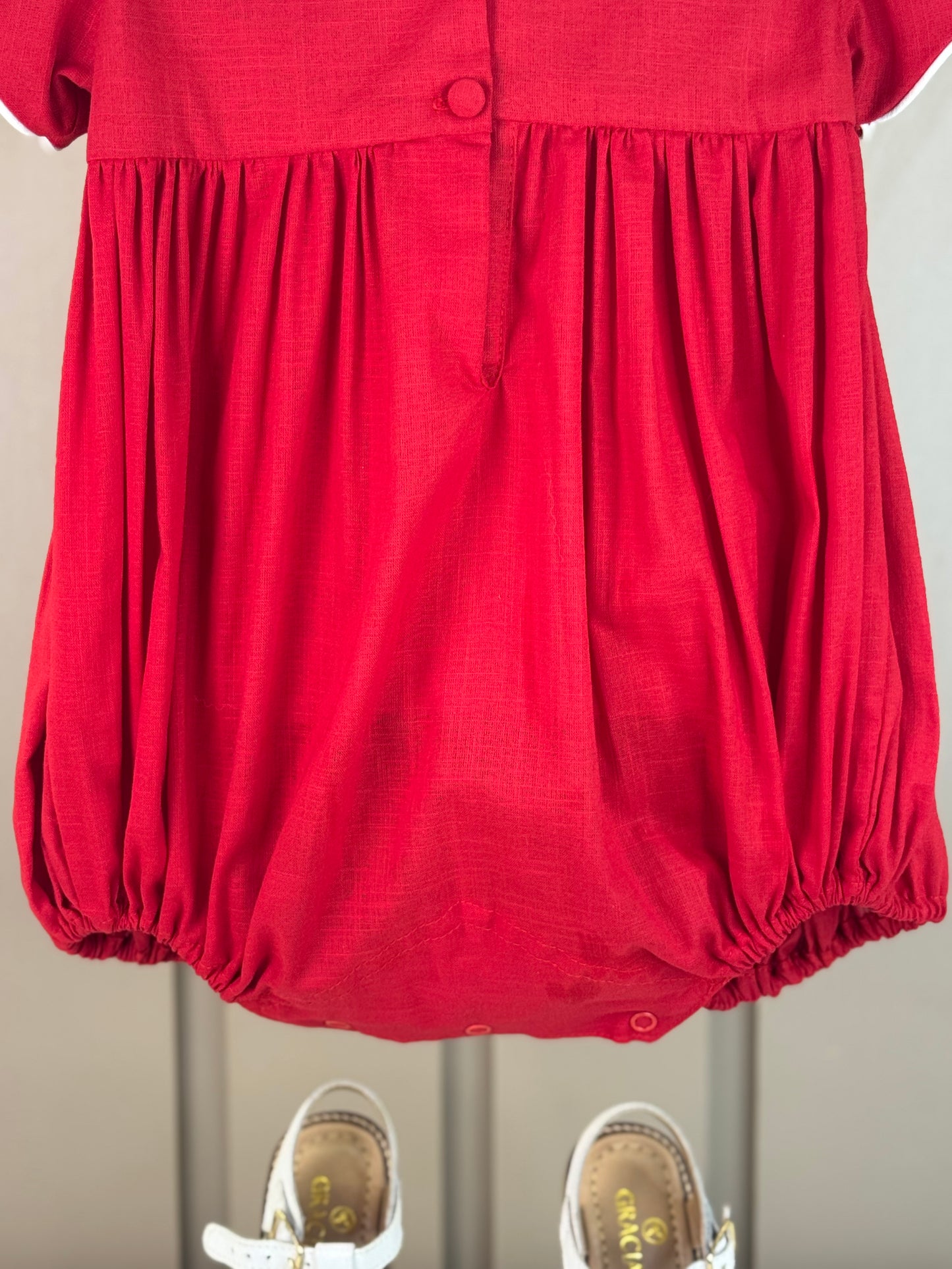 Pimpão Bebê Clássico Algodão Amelie Vermelho - Gracia