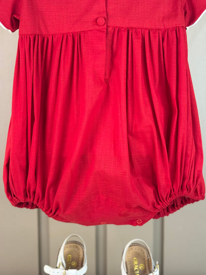 Pimpão Bebê Clássico Algodão Amelie Vermelho - Gracia