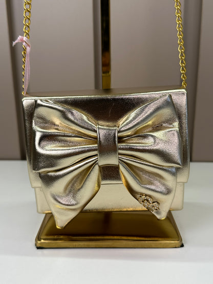 Bolsa Infantil  Laço e Alça Corrente Dourado - Gabriela Aquarela