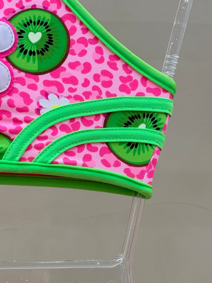 Biquíni Infantil Cropped Julia Aplic Est Kiwi - Siri Kids