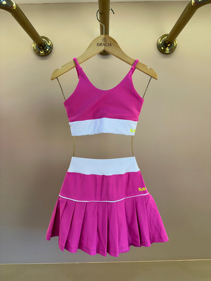 Conjunto Infantil Top Sara Six e Saia Fernanda Dry Badminton - Siri Sport