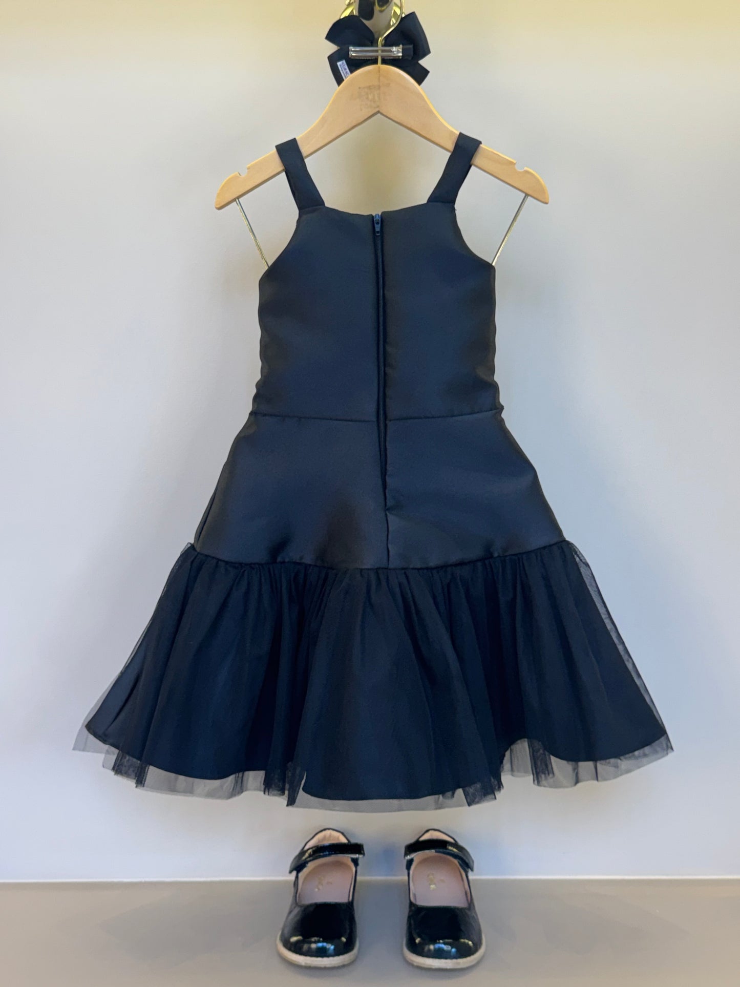 Vestido Infantil Zibeline com Tule e Strass - Petit Cherie