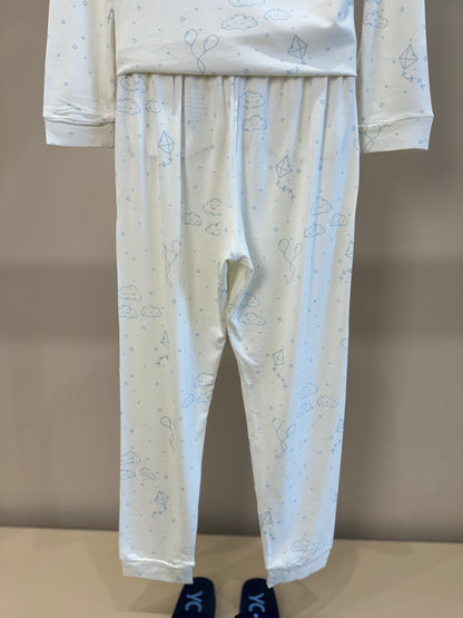 Pijama Infantil Comfy Blusa ML e Calça Sky Off White - Conforteca