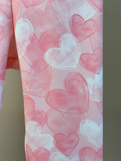 Conjunto Infantil Blusa Ursinha Com Laço e Calça Legging Corações - Infanti