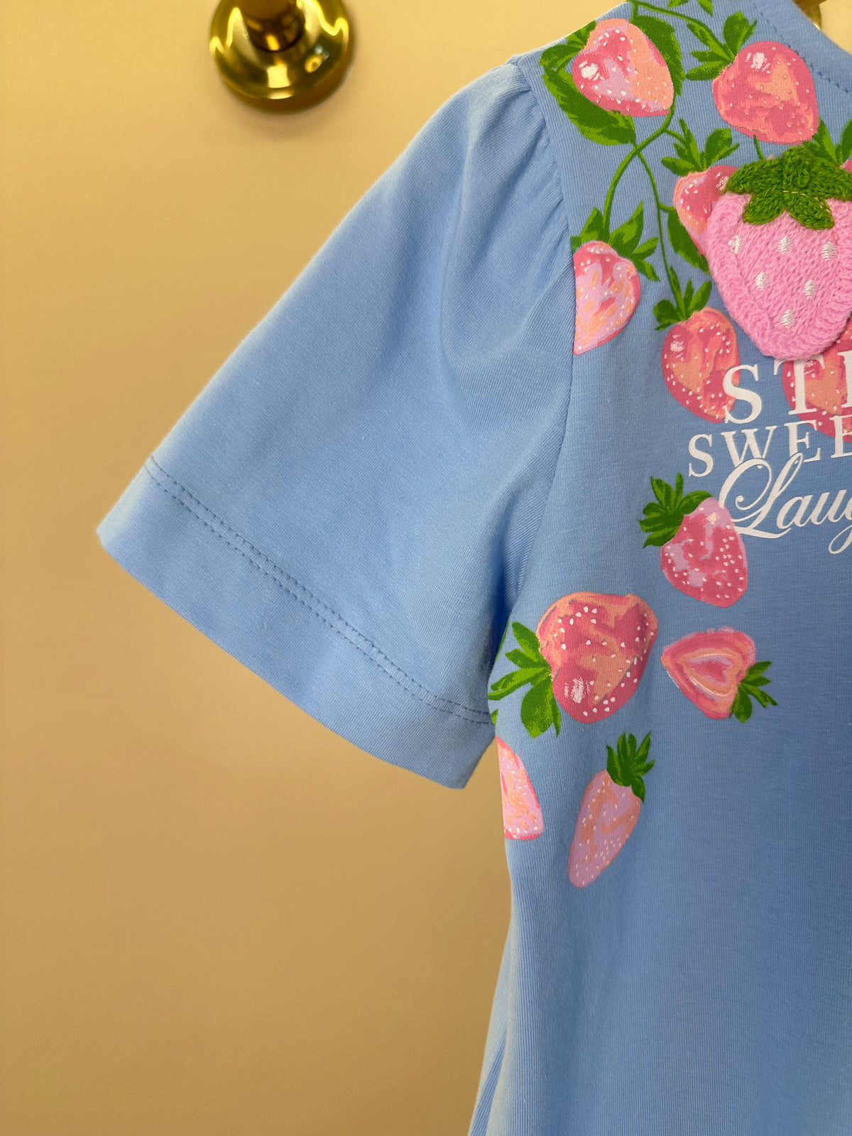 Vestido Infantil Azul Estampa Exclusiva Strawberry - Animê