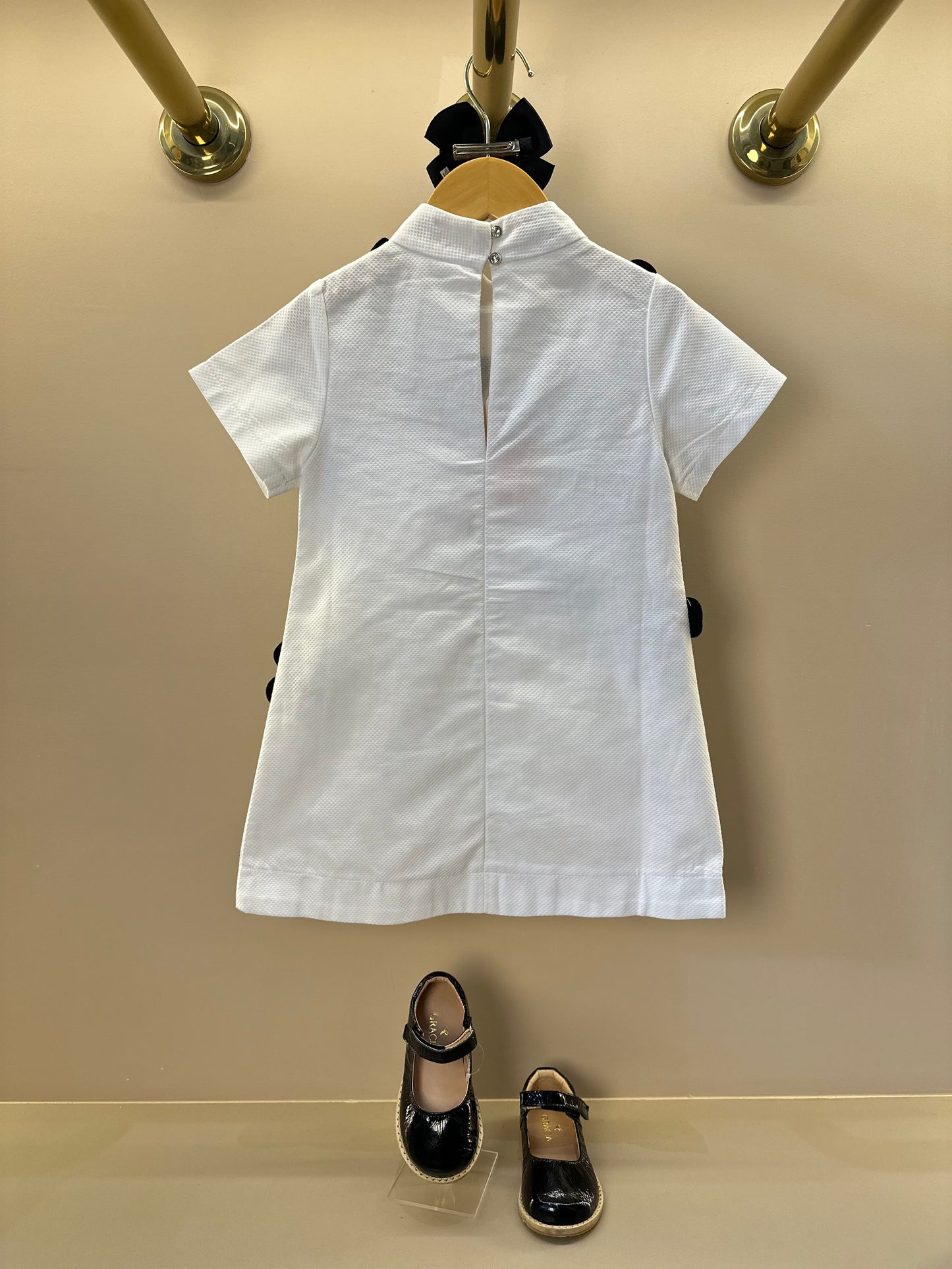 Vestido Infantil Jumper Piquet Sofia Flores - Um Mais Um