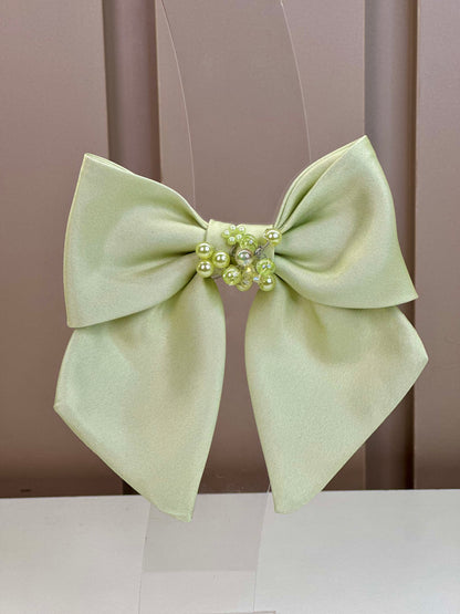 Laço Infantil Bouquet Flores Verde - Mio bebê