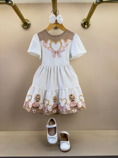 Vestido Infantil em Malha Power Bege Claro - Infanti