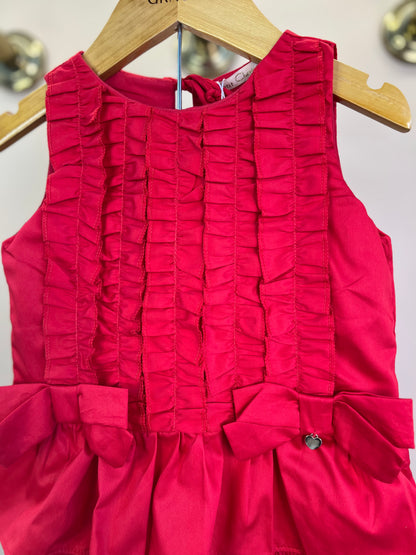 Conjunto Infantil Algodão Vermelho Blusa e Shorts Babados - Petit Cherie